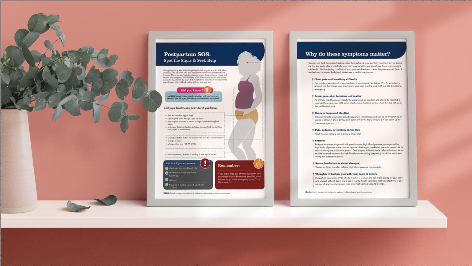 Postpartum SOS: Spot the Signs and Seek Help flyer by Life Events Inc.